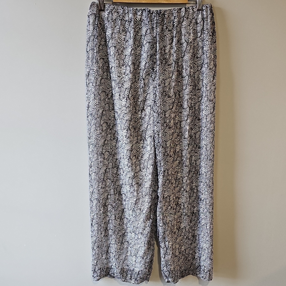 Lili Sidonio Medium Black and White Zebra Print Pants